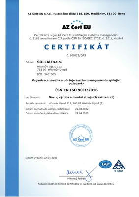 Certifikát ISO