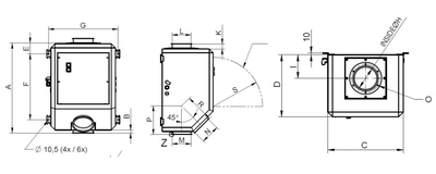 Dimensiuni detectorului de metale  QUICKTRON 03 R