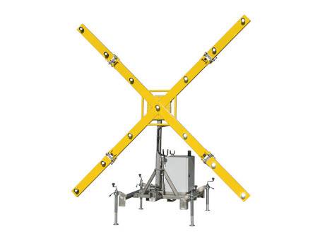 Semnal luminos în cruce, mobil, FIREFLY pentru semnalizarea închiderii pistei aeroportului